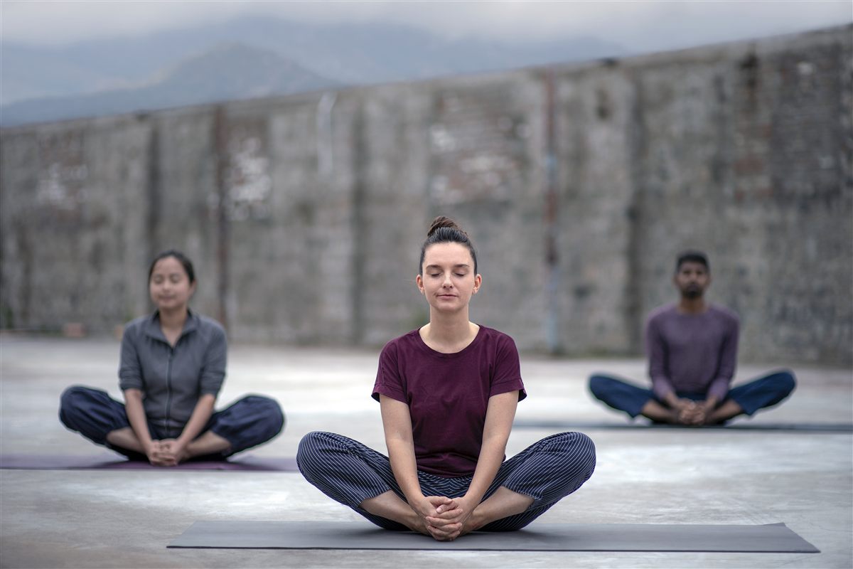 Upa Yoga session at Yoga Darshana, Udupi
